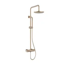 Regendoucheset Opbouw Grip Geborsteld Brons Koper 30cm hoofddouche