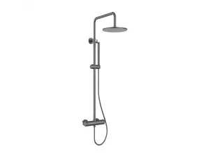 Regendoucheset Opbouw Grip Gunmetal 30cm hoofddouche