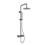 Wiesbaden Regendoucheset Opbouw Grip Gunmetal 30cm hoofddouche
