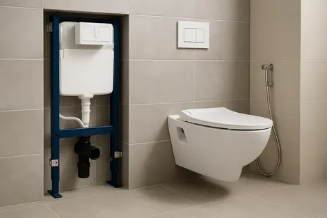 Welke inbouwreservoirs voor een toilet met warme waterstraal (douche-wc)?