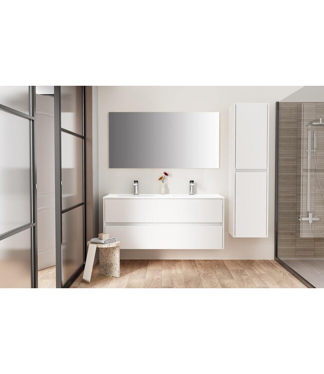 Wastafelonderkast Hayat 120cm Glans Wit