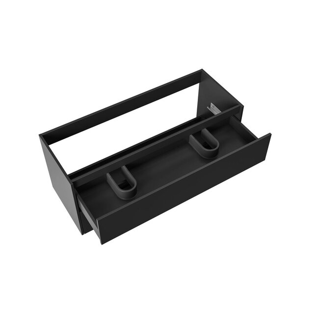 Wastafelonderkast Hayat 120cm Mat Zwart Wastafelonderkast Hayat 120cm Mat Zwart