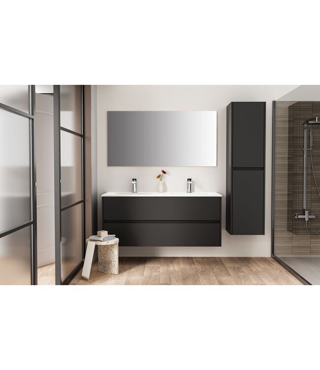 Wastafelonderkast Hayat 120cm Mat Zwart