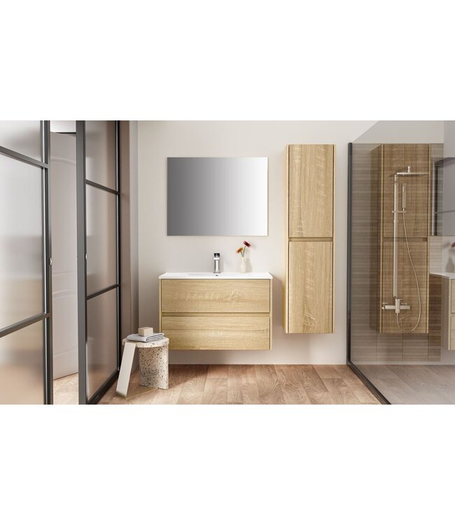 ALONI Wastafelonderkast Hayat 80cm Licht Eiken