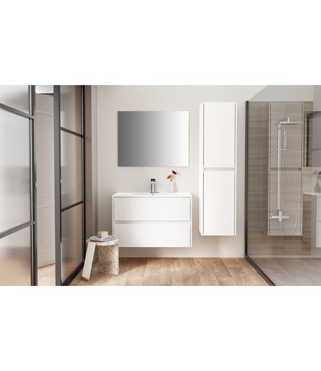 ALONI Wastafelonderkast Hayat 80cm Glans Wit