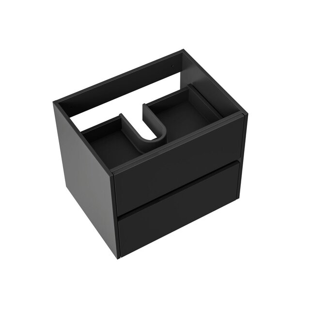 Wastafelonderkast Hayat 60cm Mat Zwart Wastafelonderkast Hayat 60cm Mat Zwart