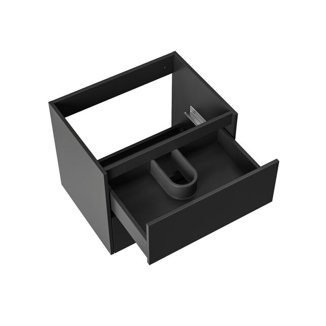 Wastafelonderkast Hayat 60cm Mat Zwart Wastafelonderkast Hayat 60cm Mat Zwart