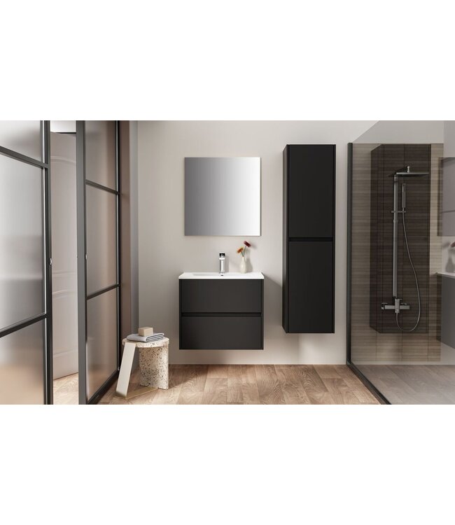 ALONI Wastafelonderkast Hayat 60cm Mat Zwart