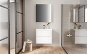 Wastafelonderkast Hayat 60cm Glans Wit Wastafelonderkast Hayat 60cm Glans Wit