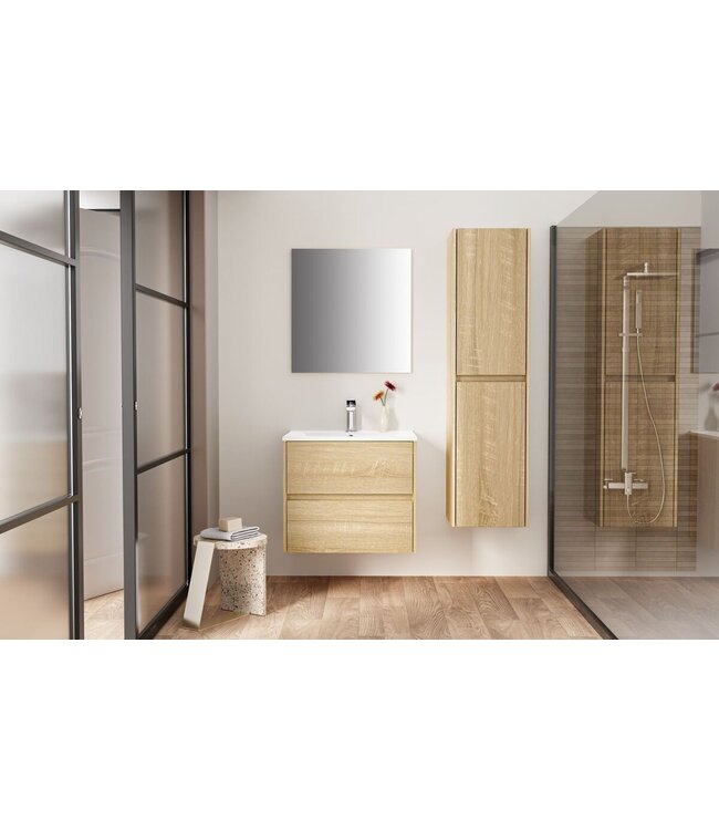 Wastafelonderkast Hayat 60cm Licht Eiken