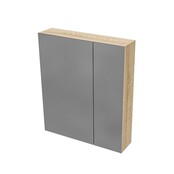 Spiegelkast Badkamer Hayat 60cm Licht Eiken Spiegelkast Badkamer Hayat 60cm Licht Eiken