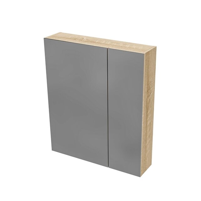 Spiegelkast Badkamer Hayat 60cm Licht Eiken Spiegelkast Badkamer Hayat 60cm Licht Eiken
