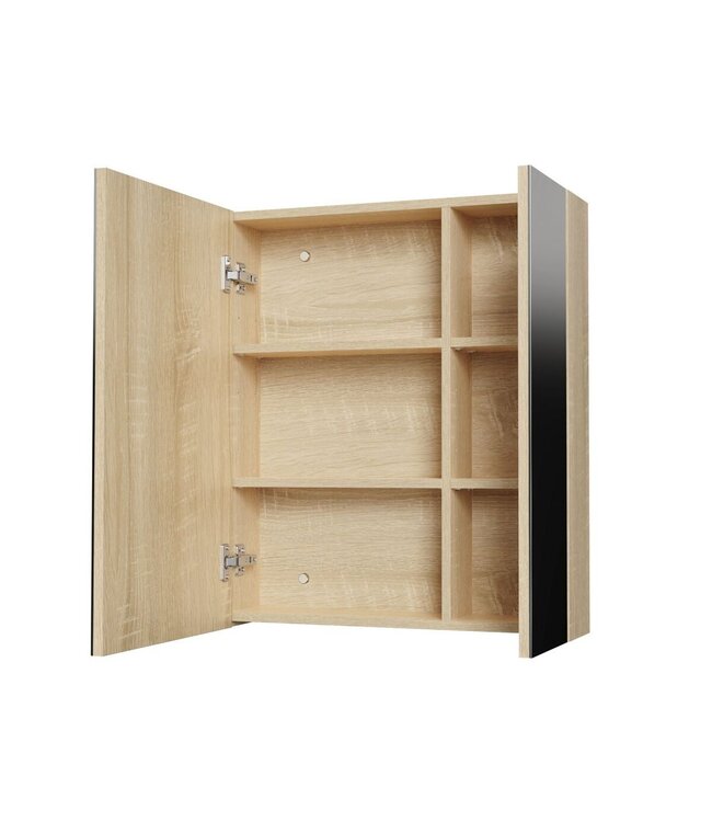 ALONI Spiegelkast Badkamer Hayat 60cm Licht Eiken