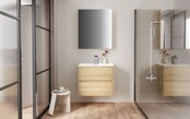 Spiegelkast Badkamer Hayat 60cm Licht Eiken Spiegelkast Badkamer Hayat 60cm Licht Eiken