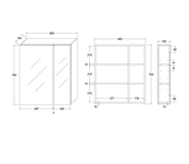 Spiegelkast Badkamer Hayat 60cm Glans Wit Spiegelkast Badkamer Hayat 60cm Glans Wit