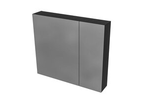 Spiegelkast Badkamer Hayat 80cm Mat Zwart