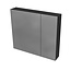 ALONI Spiegelkast Badkamer Hayat 80cm Mat Zwart