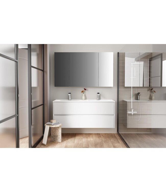 Spiegelkast Badkamer Hayat 120cm Glans Wit