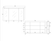 Spiegelkast Badkamer Hayat 120cm Mat Zwart Spiegelkast Badkamer Hayat 120cm Mat Zwart