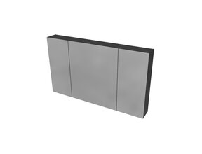 Spiegelkast Badkamer Hayat 120cm Mat Zwart