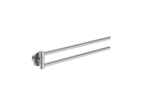 Handdoekrek Effeze Draaibaar Dubbel RVS-Look Rond