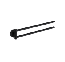 Handdoekrek Effeze Draaibaar Dubbel Mat Zwart Rond