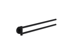 Handdoekrek Effeze Draaibaar Dubbel Mat Zwart Rond