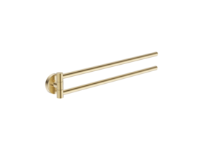 Handdoekrek Effeze Draaibaar Dubbel Geborsteld Goud Rond