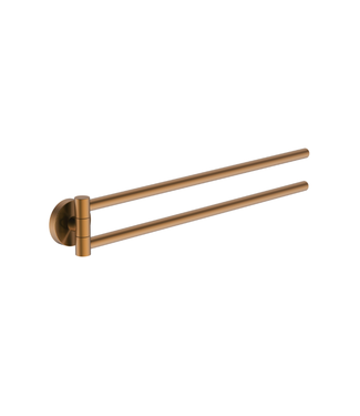 SANI-SUPPLY Handdoekrek Effeze Draaibaar Dubbel Geborsteld Brons Rond