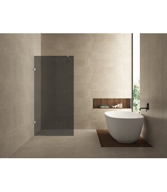 Wiesbaden Douchewand Less 90cm Rookglas Chroom 8mm veiligheidsglas anti-kalk - 20.3136