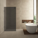 Douchewand Less 90cm Rookglas Gunmetal 8mm veiligheidsglas anti-kalk - 20.3141