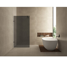Douchewand Less 90cm Rookglas Mat Zwart 8mm veiligheidsglas anti-kalk - 20.3138