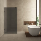 Douchewand Less 100cm Rookglas Mat Zwart 8mm veiligheidsglas anti-kalk - 20.3145