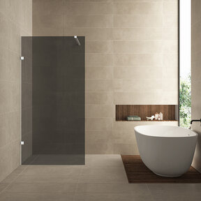 Douchewand Less 90cm Rookglas Mat Wit 8mm veiligheidsglas anti-kalk - 20.3139