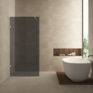 Douchewand Less 120cm Rookglas Geborsteld Staal 8mm veiligheidsglas anti-kalk - 20.3151