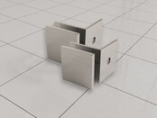 Douchewand Less 100cm Rookglas Geborsteld Staal 8mm veiligheidsglas anti-kalk - 20.3144