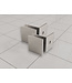 Douchewand Less 100cm Rookglas Geborsteld Staal 8mm veiligheidsglas anti-kalk - 20.3144