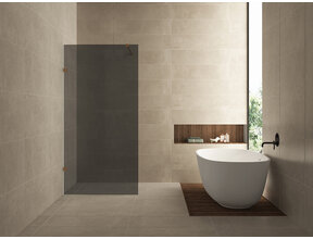 Douchewand Less 100cm Rookglas Geborsteld Brons koper  8mm veiligheidsglas anti-kalk - 20.3149