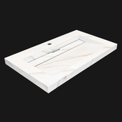 Wastafel Slate 80x47x5cm Marble Calacatta zonder kraangat Wastafel Slate 80x47x5cm Marble Calacatta zonder kraangat