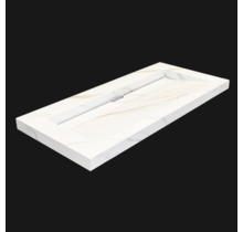 Wastafel Slate 100x47x5cm Marble Calacatta zonder kraangat