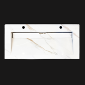Wastafel Slate 100x47x5cm Marble Calacatta met 2 kraangaten Wastafel Slate 100x47x5cm Marble Calacatta met 2 kraangaten