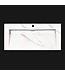 SANI-SUPPLY Wastafel Slate 100x47x5cm Marble Calacatta met 2 kraangaten