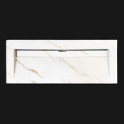 Wastafel Slate 120x47x5cm Marble Calacatta met 2 kraangaten Wastafel Slate 120x47x5cm Marble Calacatta met 2 kraangaten