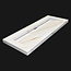 SANI-SUPPLY Wastafel Slate 120x47x5cm Marble Calacatta zonder kraangat