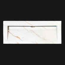 Wastafel Slate 120x47x5cm Marble Calacatta zonder kraangat