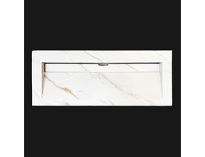 Wastafel Slate 120x47x5cm Marble Calacatta zonder kraangat