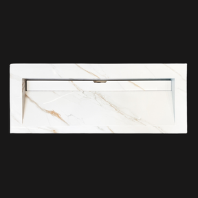 Wastafel Slate 120x47x5cm Marble Calacatta zonder kraangat