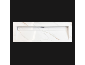 Wastafel Slate 140x47x5cm Marble Calacatta zonder kraangat