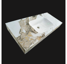 Wastafel Cera 100x47x12cm Marble Calacatta zonder kraangat