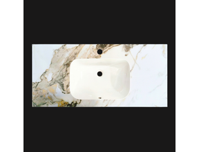 Wastafel Cera 100x47x12cm Marble Calacatta met kraangat